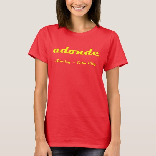 adonde – シヌログセブシティTシャツ Tシャツ (正面)