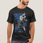 Adonis Creed Face Your Past blue typography Tシャツ (正面)
