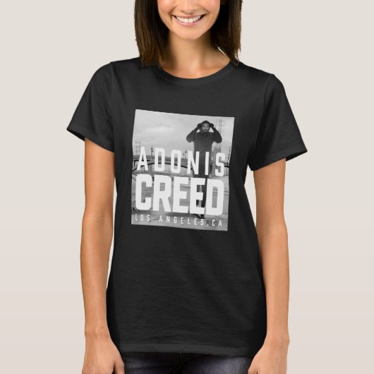 Adonis Creed LAモノクロ写真 Tシャツ (正面)