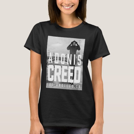 Adonis Creed LAモノクロ写真 Tシャツ (正面)