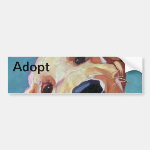 adoptバンパーステッカーペットポートレートの買物をしません バンパーステッカー
