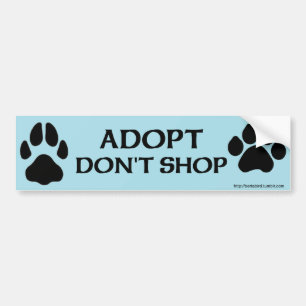 adoptマットの足のプリントと買物をしません バンパーステッカー
