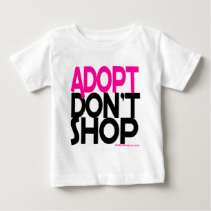 adopt買物をしません! サポート救助努力! ベビーTシャツ