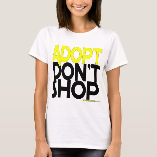adopt買物をしません! サポート救助努力! tシャツ (正面)