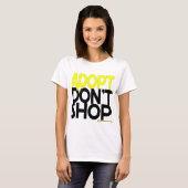 adopt買物をしません! サポート救助努力! tシャツ (正面フル)