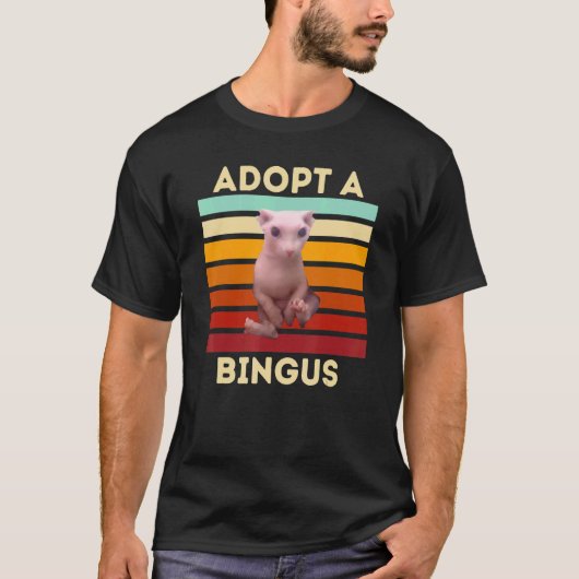 Adopt a Bingus  Hairless Sphynx Cat Tシャツ (正面)