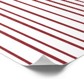 Adopt a Cat Pink Cake on Stripes Birthday Decor ポスター (角)