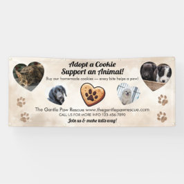 Adopt a Cookie アニマルレスキュー募金活動 横断幕