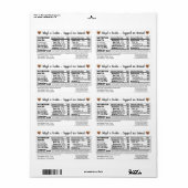 Adopt a Cookie Animal Rescue Bake Nutrition Facts ラベル (フルシート)