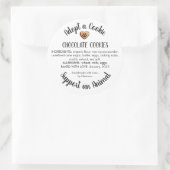 Adopt a Cookie Animal Rescue Bakery Ingredients ラウンドシール (バッグ)