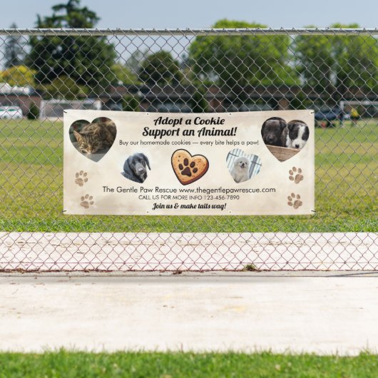 Adopt a Cookie Animal Rescue Fundraising 横断幕 (インサイチュ)