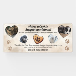 Adopt a Cookie Animal Rescue Fundraising 横断幕