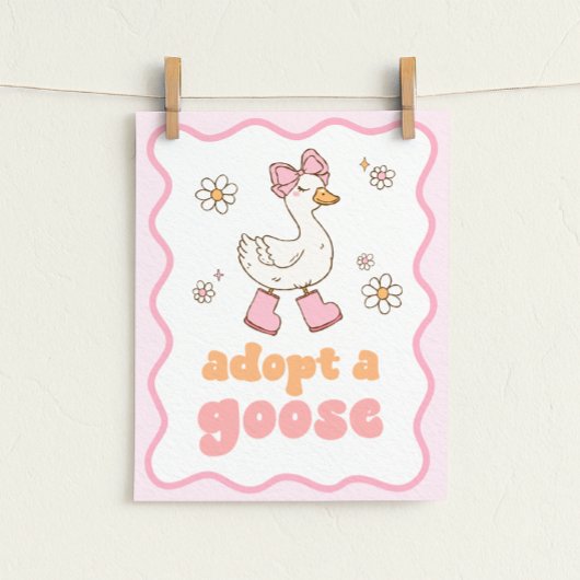 Adopt a Goose Sign ポスター