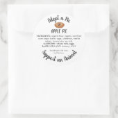 Adopt a Pie Animal Rescue Bakery Ingredients ラウンドシール (バッグ)