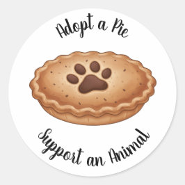 Adopt a Pie Animal Rescue Support ラウンドシール