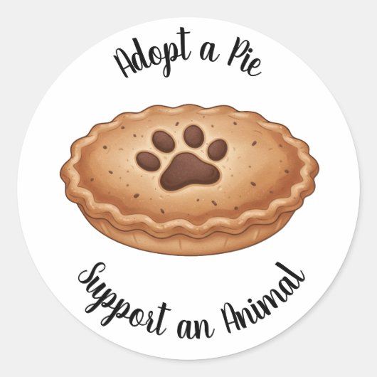 Adopt a Pie Animal Rescue Support ラウンドシール (正面)