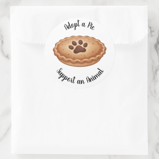 Adopt a Pie Animal Rescue Support ラウンドシール (バッグ)