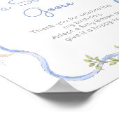 Adopt A Silly goose 1st Birthday Blue bow Poster ポスター (角)