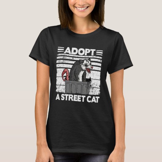 Adopt A Street Cat Opossum Meme Trash Possum  1 Tシャツ (正面)
