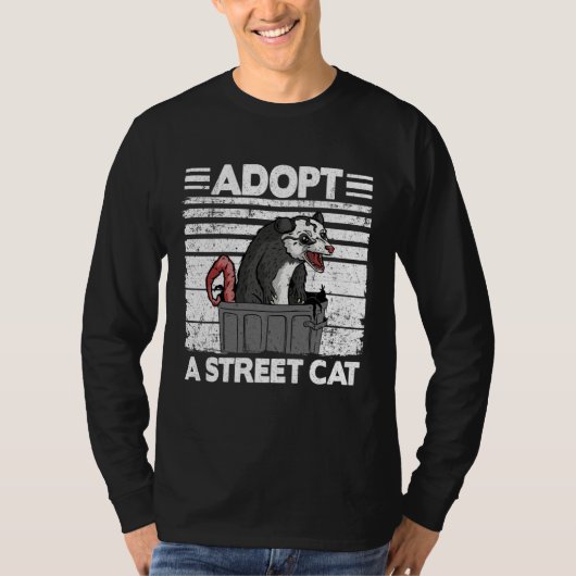Adopt A Street Cat Opossum Meme Trash Possum  1 Tシャツ (正面)