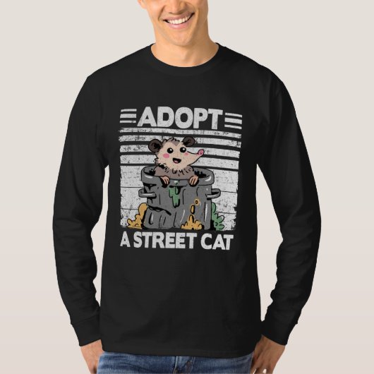 Adopt A Street Cat Opossum Meme Trash Possum  2 Tシャツ (正面)