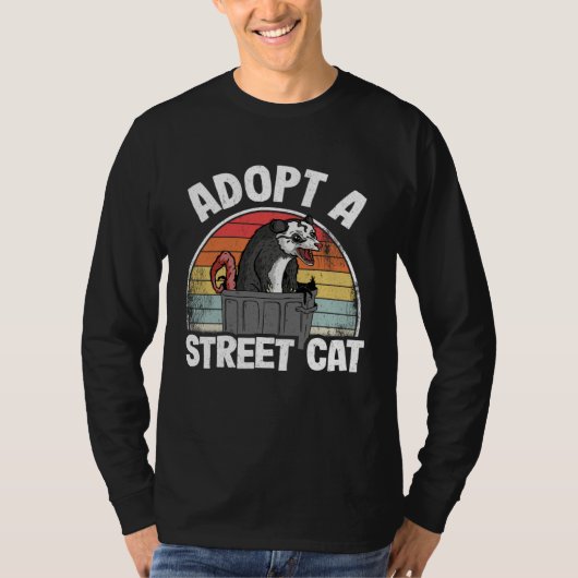 Adopt A Street Cat Opossum Meme Trash Possum Tシャツ (正面)