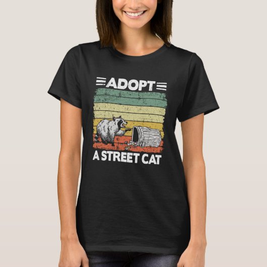 Adopt A Street Cat Raccoon  2 Tシャツ (正面)