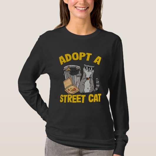 Adopt A Street Cat Raccoon 5 Tシャツ (正面)