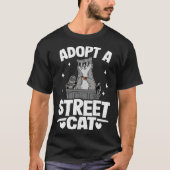 Adopt A Street Cat Trash Garbage Panda Raccoon 1 Tシャツ (正面)