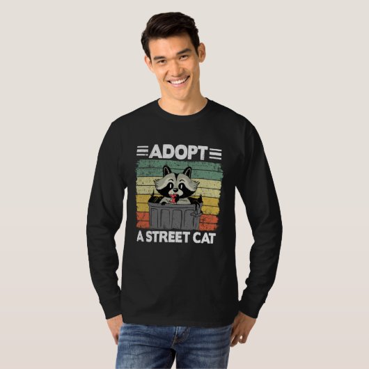 Adopt A Street Cat Trash Garbage Panda Raccoon 3 Tシャツ (正面フル)