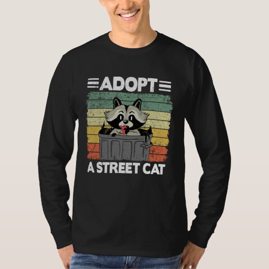 Adopt A Street Cat Trash Garbage Panda Raccoon 3 Tシャツ (正面)