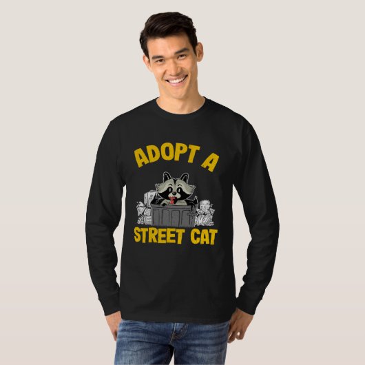 Adopt A Street Cat Trash Garbage Panda Raccoon  3 Tシャツ (正面フル)