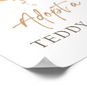 Adopt a Teddy Bear Balloon Boho Adoption Birthday  ポスター (角)