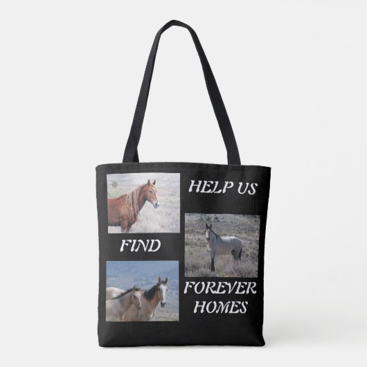 Adopt a Wild Horse トートバッグ (裏面)