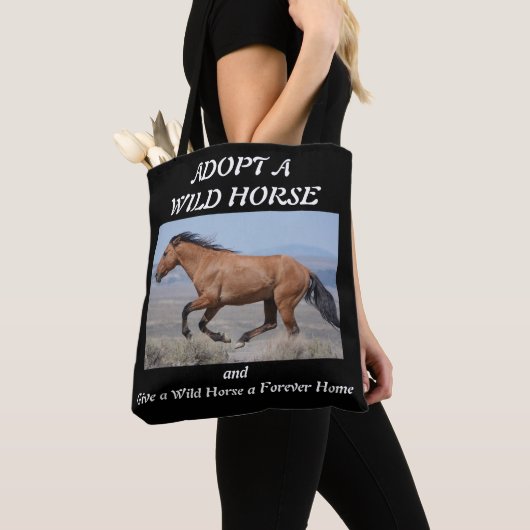 Adopt a Wild Horse トートバッグ (クローズアップ)