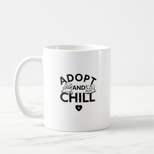 Adopt and Chill – 女性のTシャツ™ コーヒーマグカップ (左)