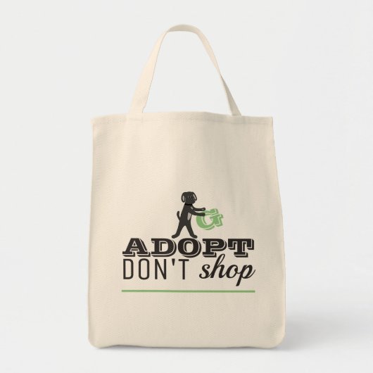 Adopt Do not Shop、生活のためのバッグ トートバッグ (正面)