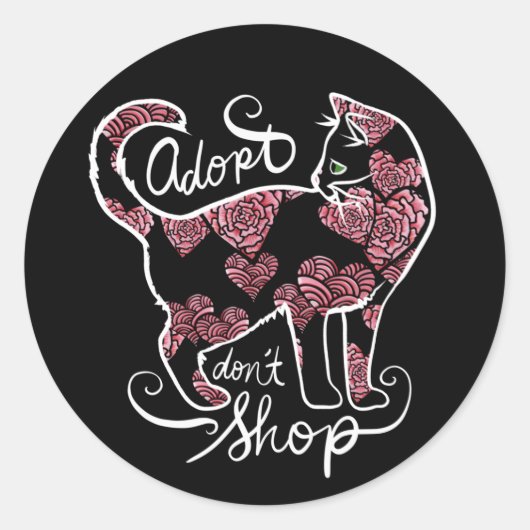 Adopt Do ShopバラKitty Cat ラウンドシール (正面)