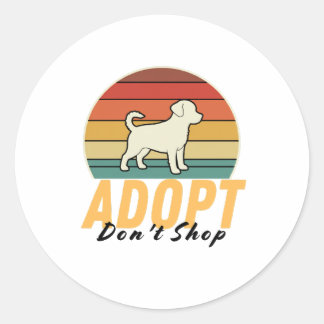Adopt Do Shop – シェルターペット認識度シール ラウンドシール
