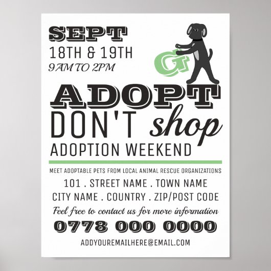 Adopt Do Shop, Pet Adoptionイベント広告 ポスター (正面)