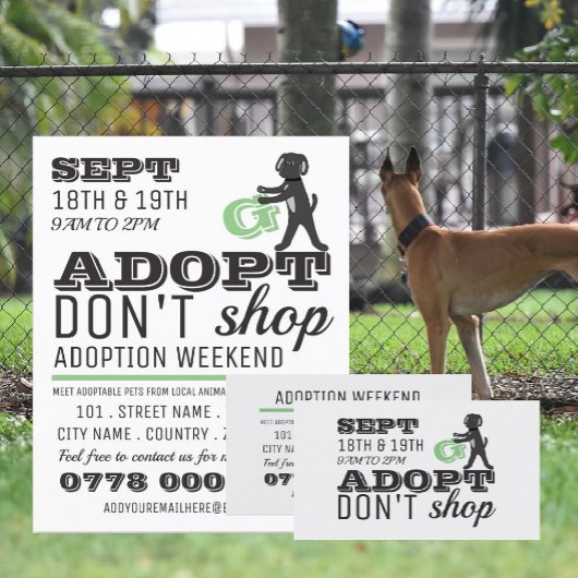 Adopt Do Shop, Pet Adoptionイベント広告 名刺