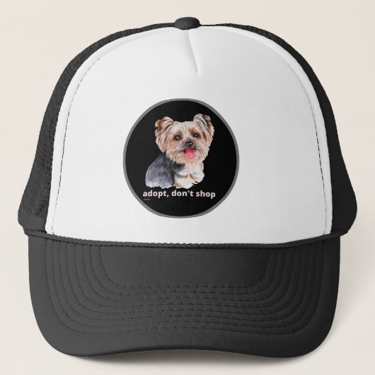 ADOPT, DON SHOP (Yorkshire Terrier)かわいい犬 キャップ (正面)