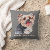 ADOPT, DON SHOP (Yorkshire Terrier)かわいい犬 クッション (ブランケット)