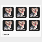 ADOPT, DON SHOP (Yorkshire Terrier)かわいい犬 スクエアシール (シート)