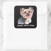ADOPT, DON SHOP (Yorkshire Terrier)かわいい犬 スクエアシール (バッグ)