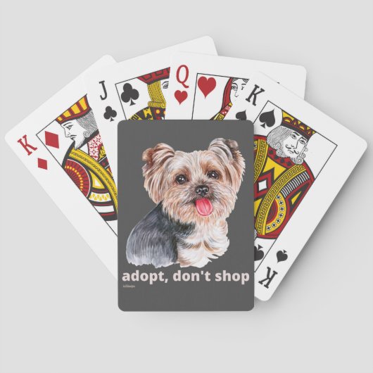 ADOPT, DON SHOP (Yorkshire Terrier)かわいい犬 トランプ (裏面)