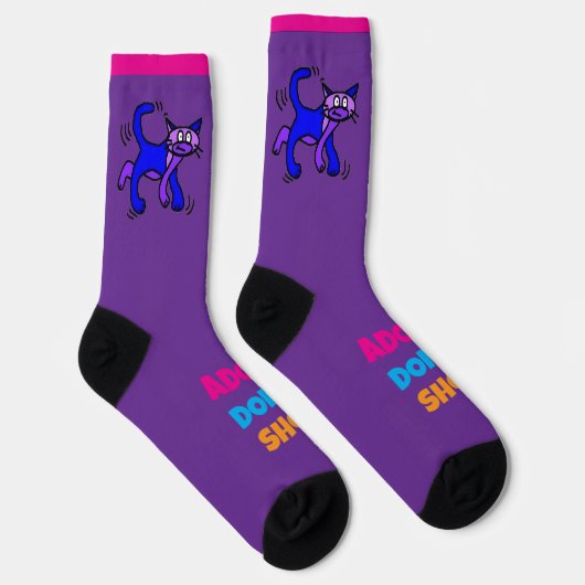 Adopt Don’t Shop - Cats Crew Socks ソックス (右)