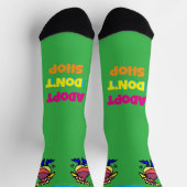 Adopt Don’t Shop - Parrots Crew Socks ソックス (上部)