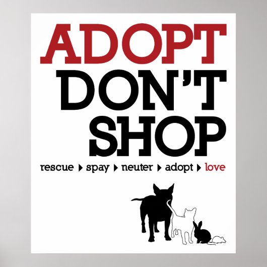Adopt Don't Shop ポスター (正面)