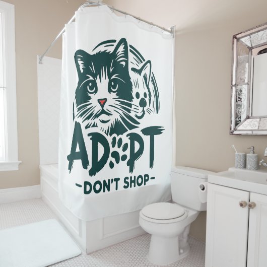 Adopt don't shop 1 シャワーカーテン (インサイチュ)